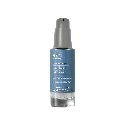 REN Clean Skincare - Everhydrate Marine Moisture-Restore Serum - Hydrating Face Serum for Dry & Dehydrated Skin with Hyaluronic Acid, 1 fl oz