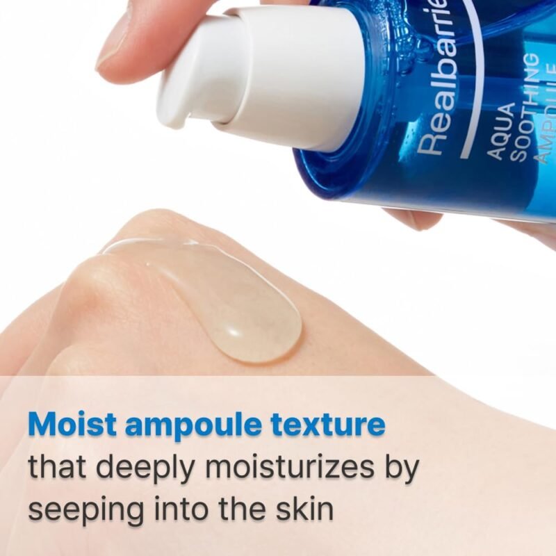 Real Barrier Aqua Soothing Ampoule 1.69 Fl Oz, Cooling Soothing Moisturizing Facial Serum for Sensitive Dry Skin, Hyaluronic acid Ceramide Hydrating Face Moisturizer for Dewy Skin, Korean Skin Care - Image 5