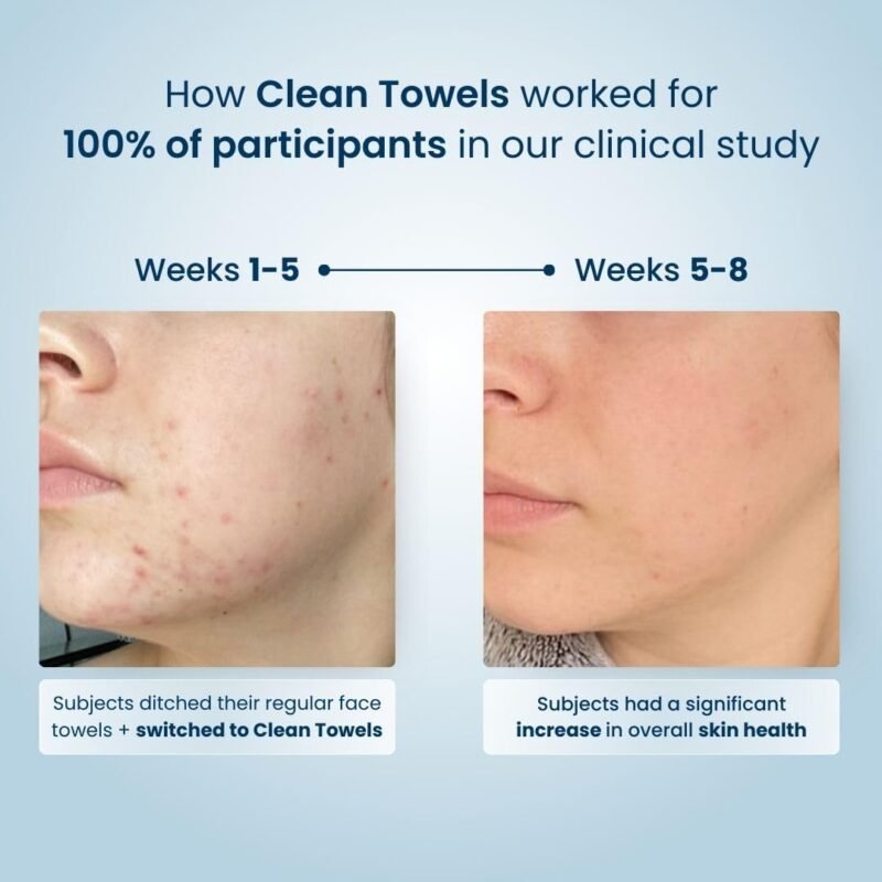 Clean Skin Club Clean Towels XL™, 100% USDA Biobased Face Towel, Disposable Face Towelette, Eczema Association Accepted, Makeup Remover Dry Wipes - Image 7