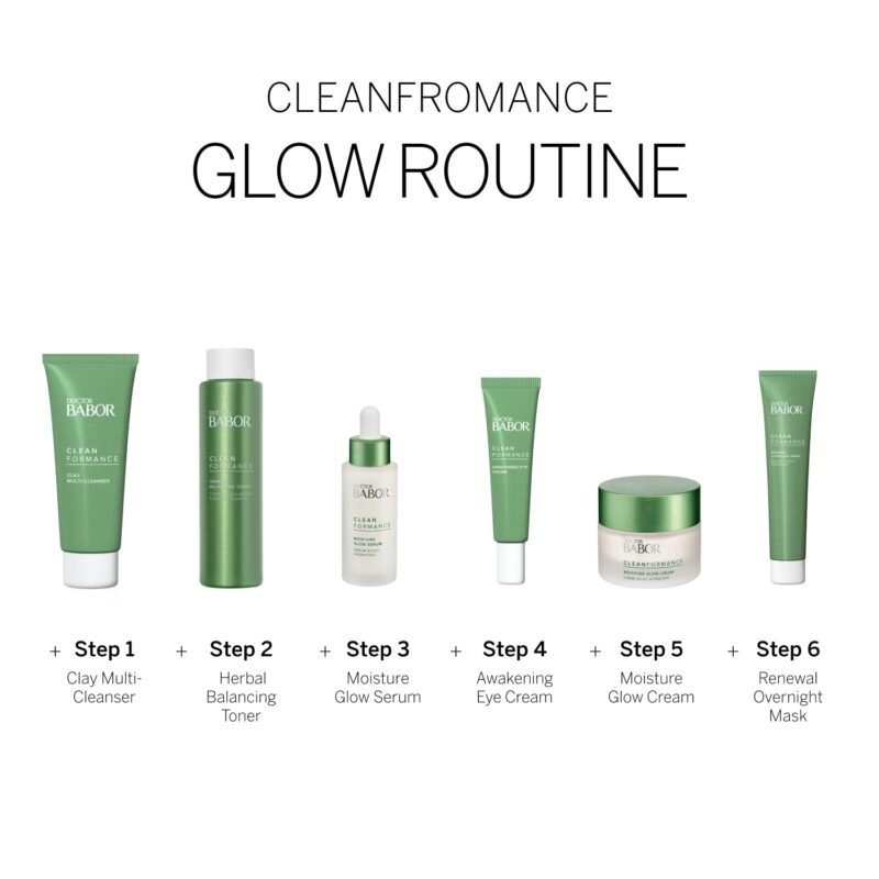 BABOR CLEANFORMANCE Moisture Glow Cream, Lightweight Daily Moisturizer with Light-Reflecting Pigments, Instant Glow and Hydration, Prebiotics & Probiotics Facial Cream - Image 2