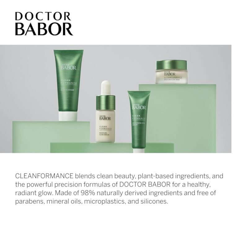 BABOR CLEANFORMANCE Moisture Glow Cream, Lightweight Daily Moisturizer with Light-Reflecting Pigments, Instant Glow and Hydration, Prebiotics & Probiotics Facial Cream - Image 3