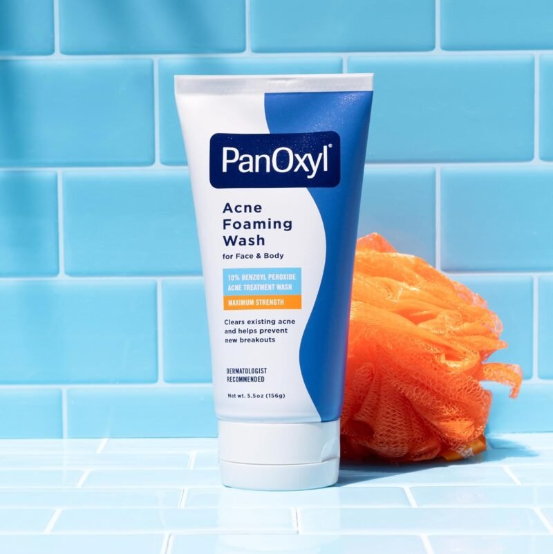 PanOxyl Acne Foaming Wash Benzoyl Peroxide 10% Maximum Strength Antimicrobial, 5.5 Oz - Image 4