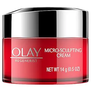 Olay Face Moisturizer, Regenerist Micro-Sculpting Cream for Women, Trial Size - Instant Hydration, Anti-Aging, Anti-Wrinkle, Firming Skin Care - Hyaluronic Acid, Niacinamide, Amino Peptides, 0.5 Oz