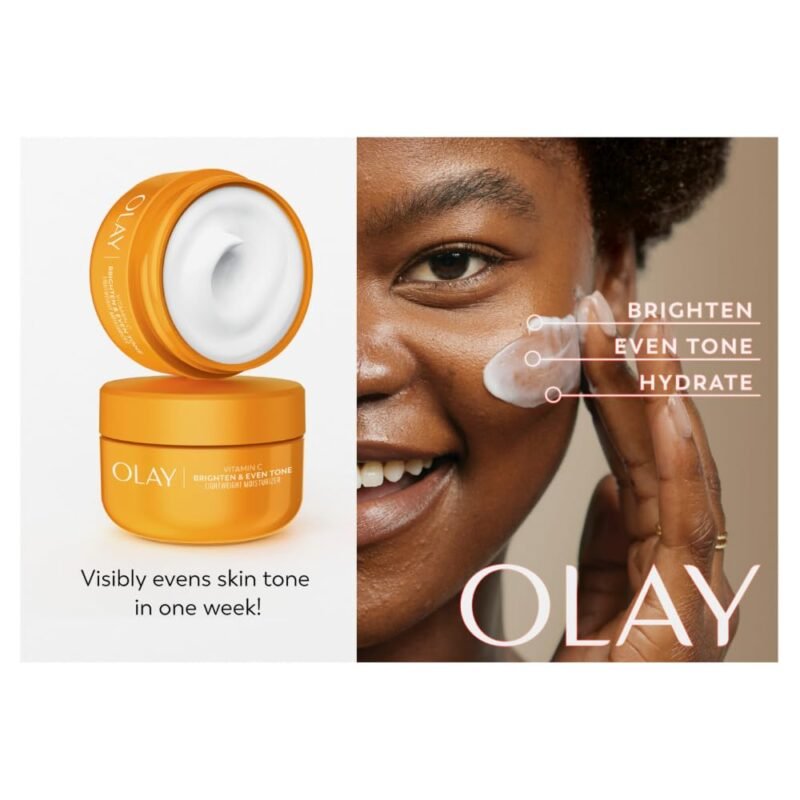 Olay Bright & Even Vitamin C with Lactic Acid Face Moisturizer, 2 oz Lightweight Brightening Face Cream for Uneven Skin Tone, Recyclable Eco Jar Packaging, Value Size - Image 10
