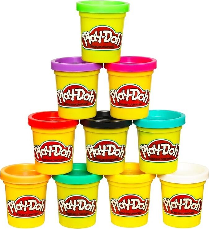 Play-Doh Bulk 10-Pack Case of Assorted Colors, Easter Basket Stuffers, Party Favors for Girls & Boy