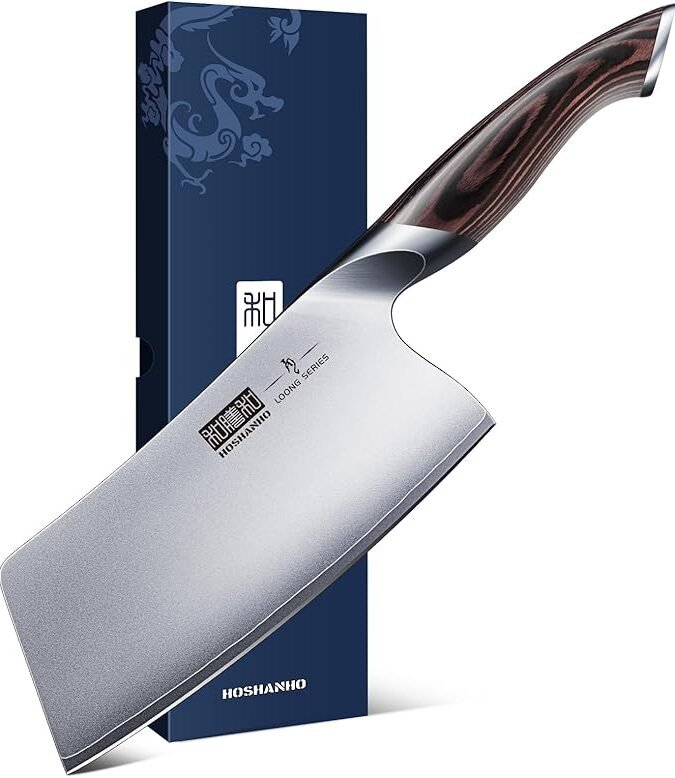 Cleaver Knife 7 Inch, Ultra Sharp Japanese High Carbon Steel Vegetable Meat Cleaver