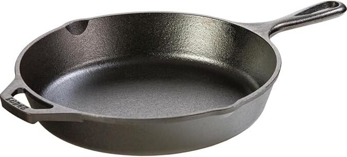 Lodge 10.25 Inch Cast Iron Pre-Seasoned Skillet – Signature Teardrop Handle - Use in the Oven