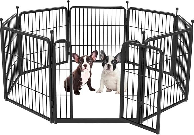 FXW Rollick Dog Playpen for Yard, RV Camping, 24 inch 8 Panels for Puppy and Small Dogs│Patented