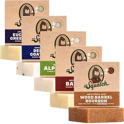 Dr. Squatch Natural Bar Soap for Men - Cold Process Soap with No Harsh Chemicals
