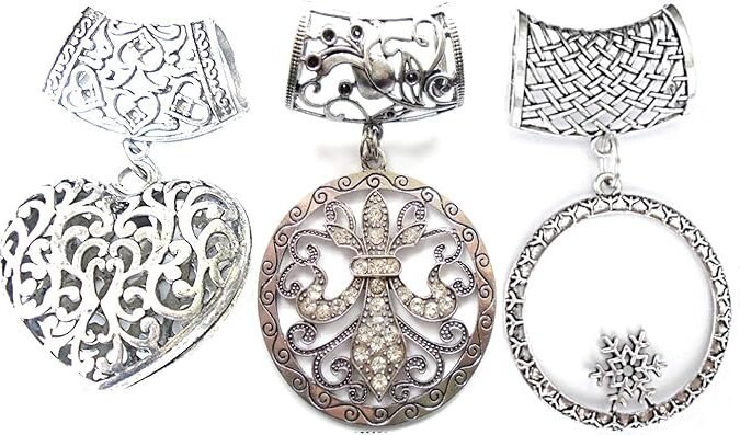 Wholesale Wholesale 3 Style Metal Alloy Vintage Scarf Pendants Pacakge Sold 6pcs Delivery In 3 To 5 Days