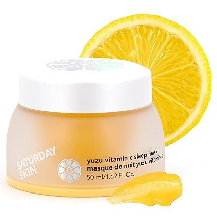 Saturday Skin Yuzu Vitamin C Sleep Mask Regenerist Retinol Ultra Rich Face Moisturizer Cream