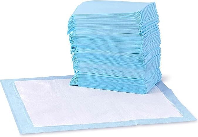 Amazon Basics Dog and Puppy Pee Pads with Leak-Proof Quick-Dry Design for Potty Training