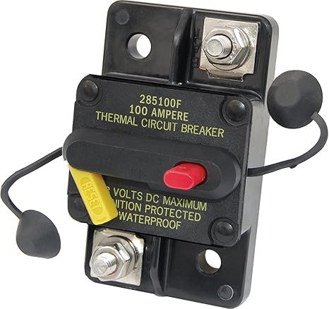 blue Sea Systems 7187 285-Series Circuit Breaker, Surface Mount, 100A