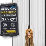 The Original Flux Phenom Magnetic Screen Door 38"x82" – Easy Install, Strong Magnet Strength, Self-Sealing Mesh, Pet Tested